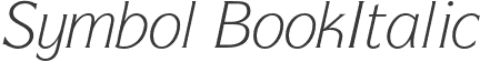 Symbol BookItalic