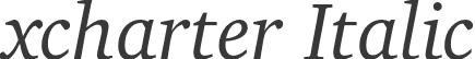 xcharter Italic