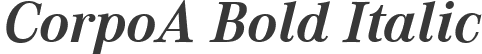 CorpoA Bold Italic