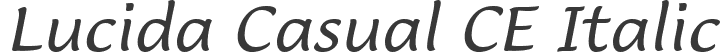 Lucida Casual CE Italic