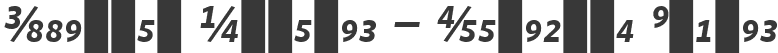 Whitney Numeric - Semibold Italic