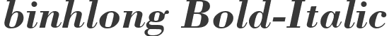 binhlong Bold-Italic