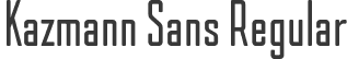 Kazmann Sans Regular