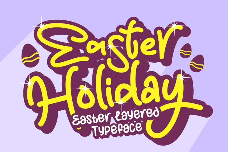Easter Holiday Shadow Font