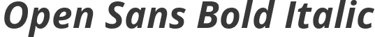 Open Sans Bold Italic