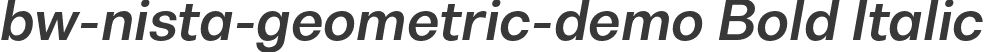 bw-nista-geometric-demo Bold Italic