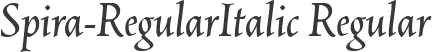 Spira-RegularItalic Regular