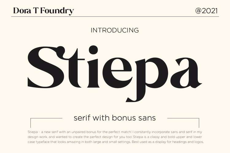 Stiepa Serif Font