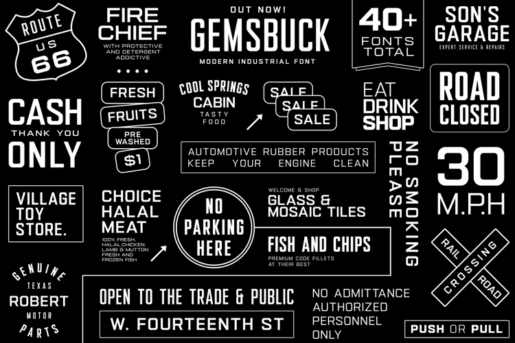 Gemsbuck 02 Thin Font