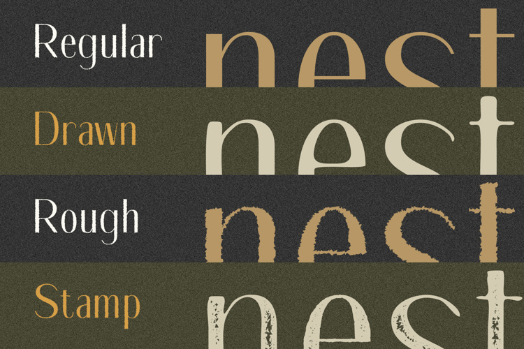 Nestine Stamp Font