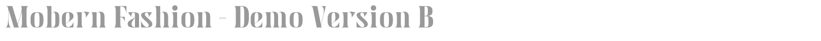 Mobern Fashion font preview