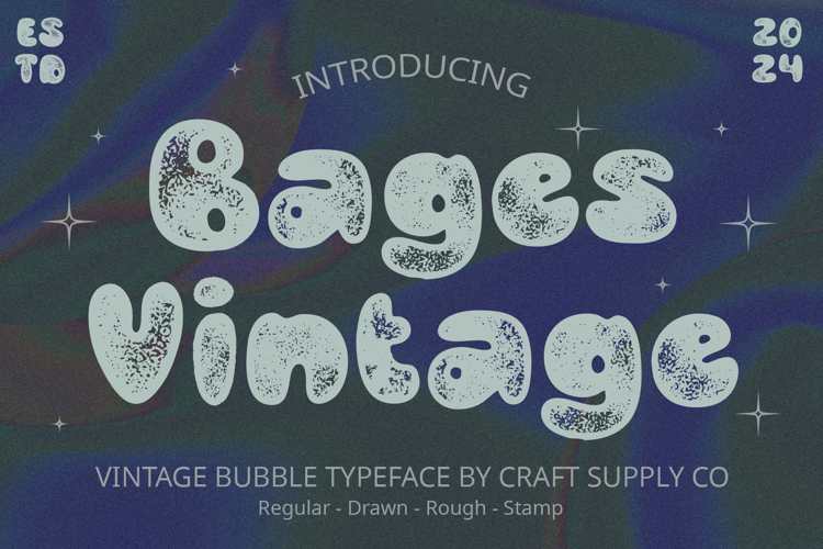 Bages Vintage Stamp Font