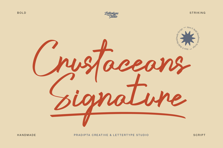 Crustaceans Signature Font