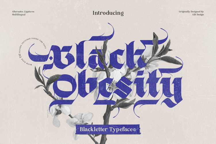 Black Obesity Font