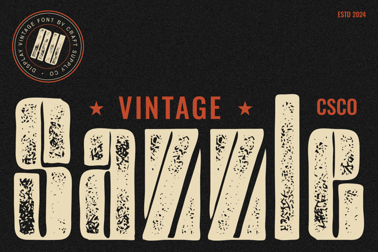 Sazzle Vintage Stamp Font