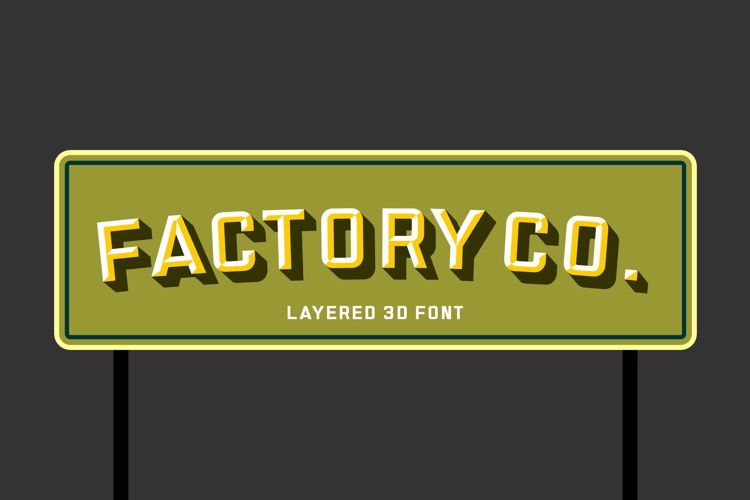 factory 3d Font