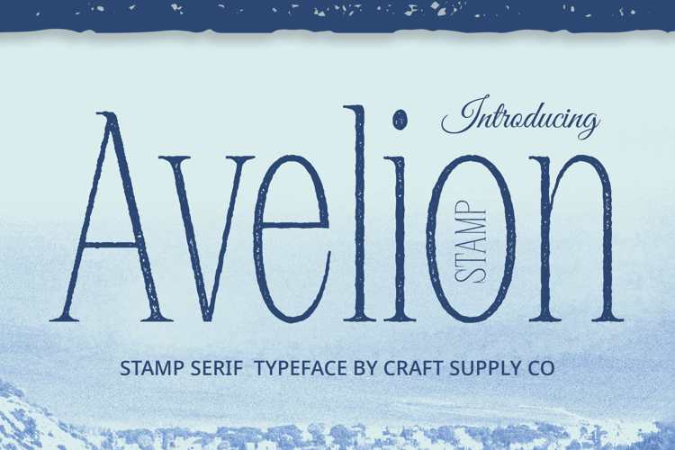 Avelion Stamp Font