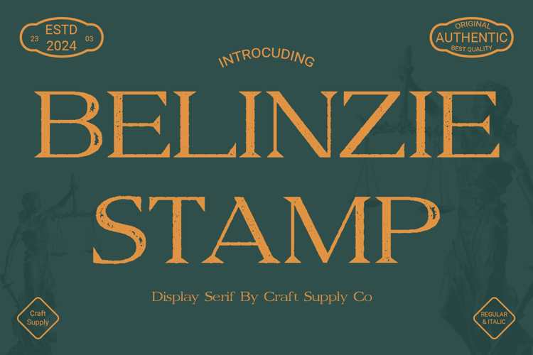 Belinzie Stamp Font