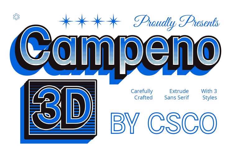 Campeno 3D Font
