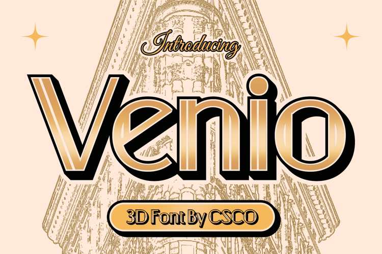 Venio 3D Font