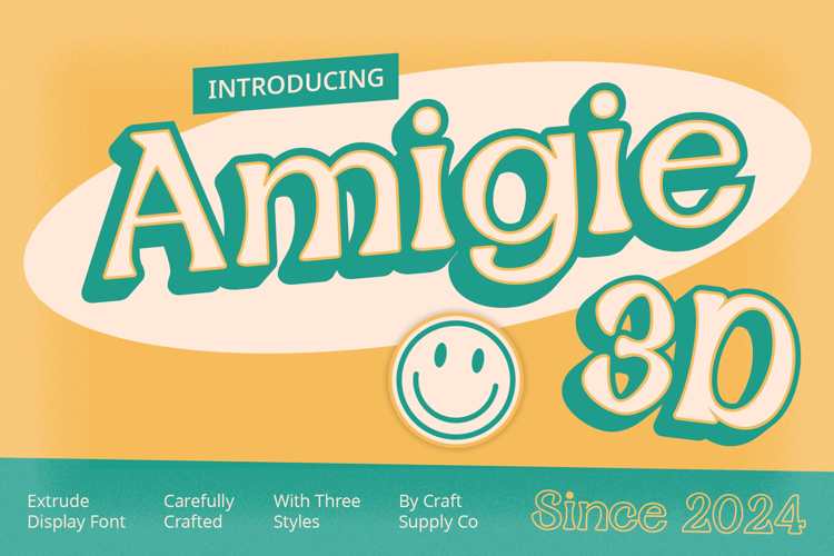 Amigie 3D Font