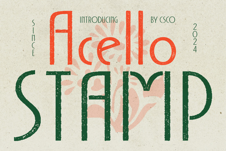 Acello Stamp Font