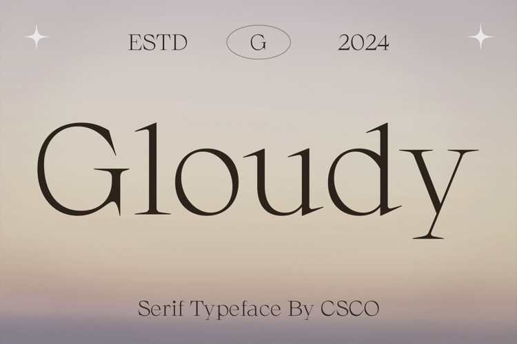 Gloudy Font