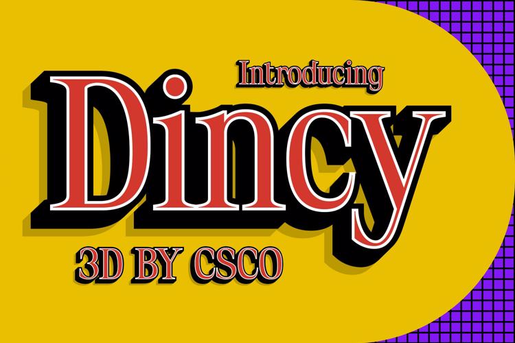 Dincy 3D Font