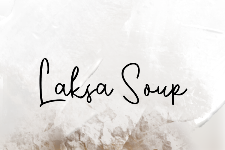 L Laksa Soup Font