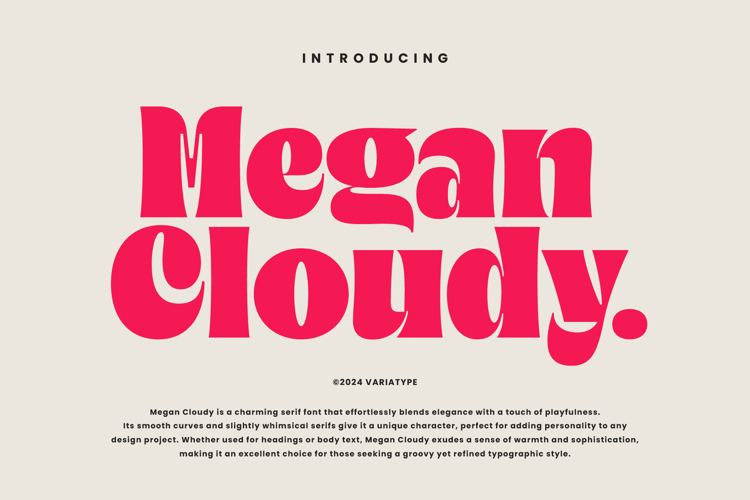 Megan Cloudy Font