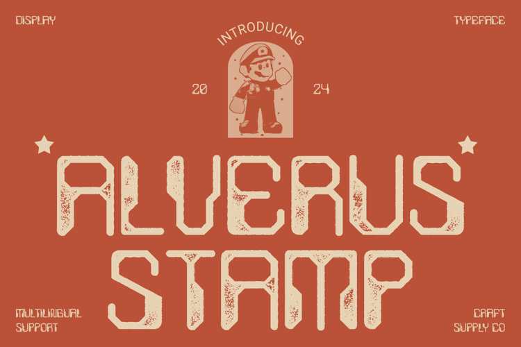 Alverus Stamp Font
