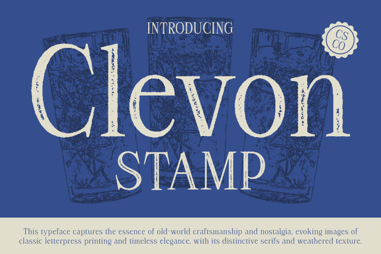 Clevon Stamp Font