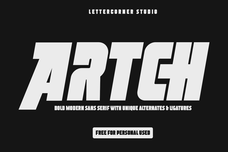 Artch Italic Personal Font