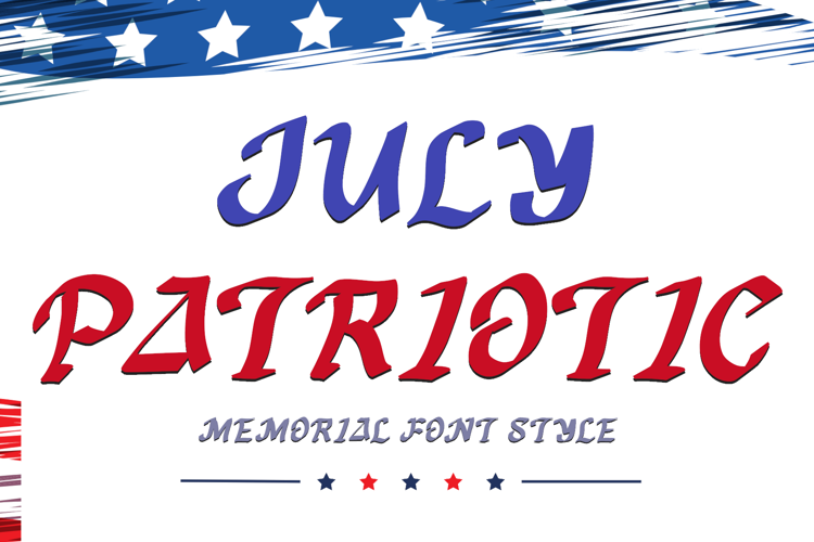 July Patriotic Font