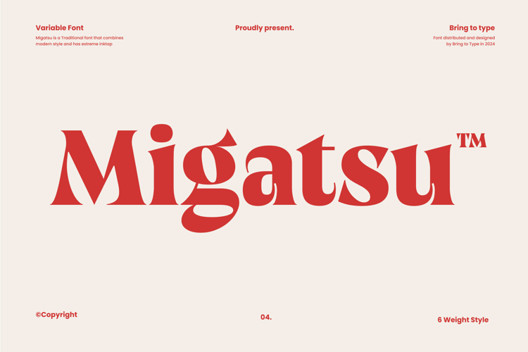 Migatsu - Display Variable Serif Font