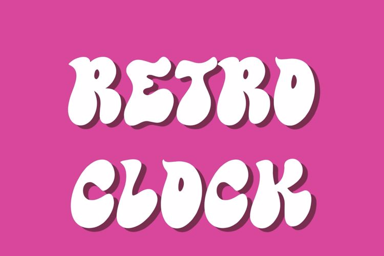 Retro Clock Font