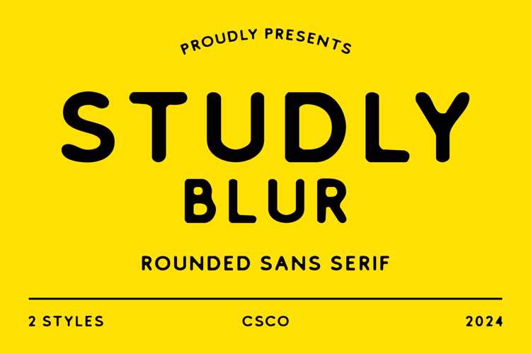 Studly Blur Font