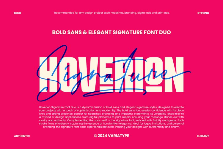 Hoverion Signature Font