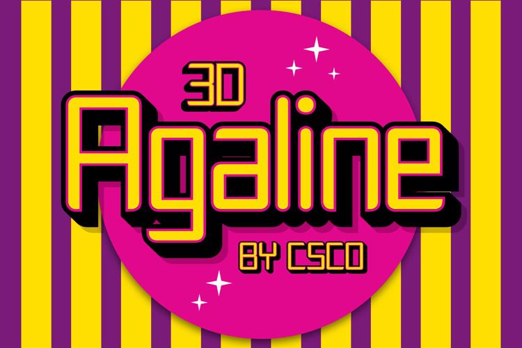 Agaline 3D Font