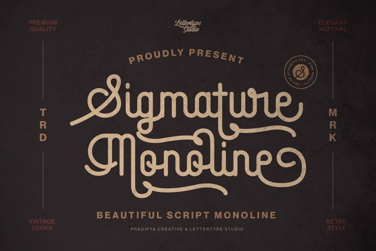 Sigmature Monoline Font