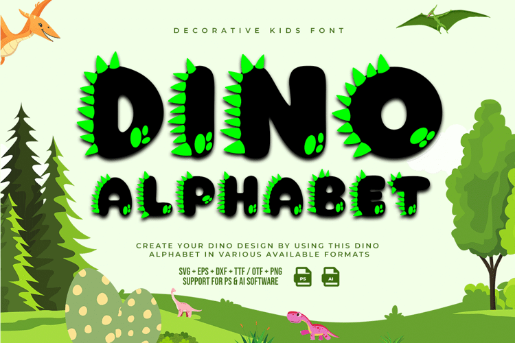 Dino Alphabet New Font