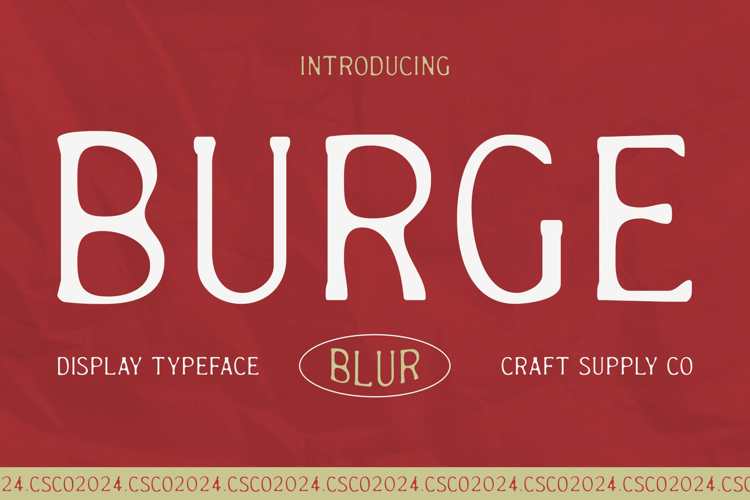 Burge Blur Font