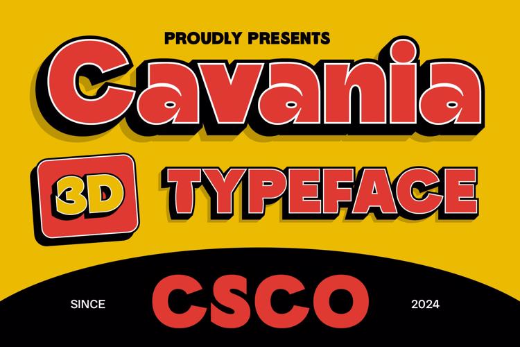 CS Cavania 3D Font