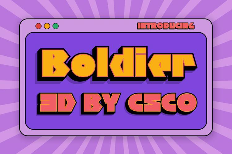 CS Boldier 3D Font