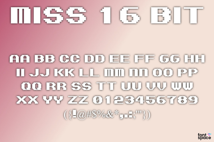 Miss 16 Bit Font