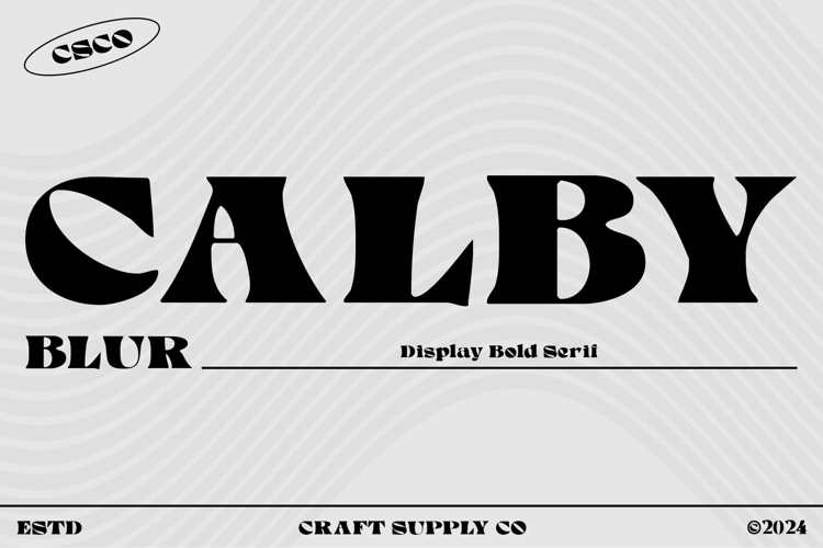 Calby Blur Font
