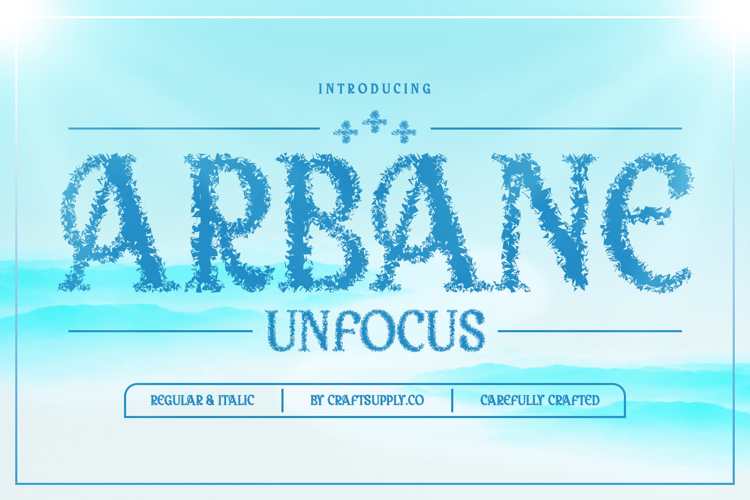 Arbane Unfocus Font