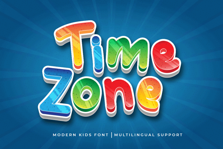 Time Zone Font
