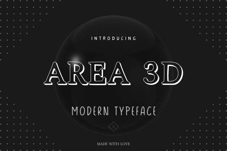 AREA 3D Display Typeface Font