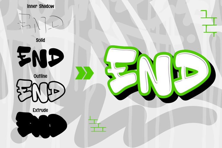 Endless Fusion 3d Graffiti Font